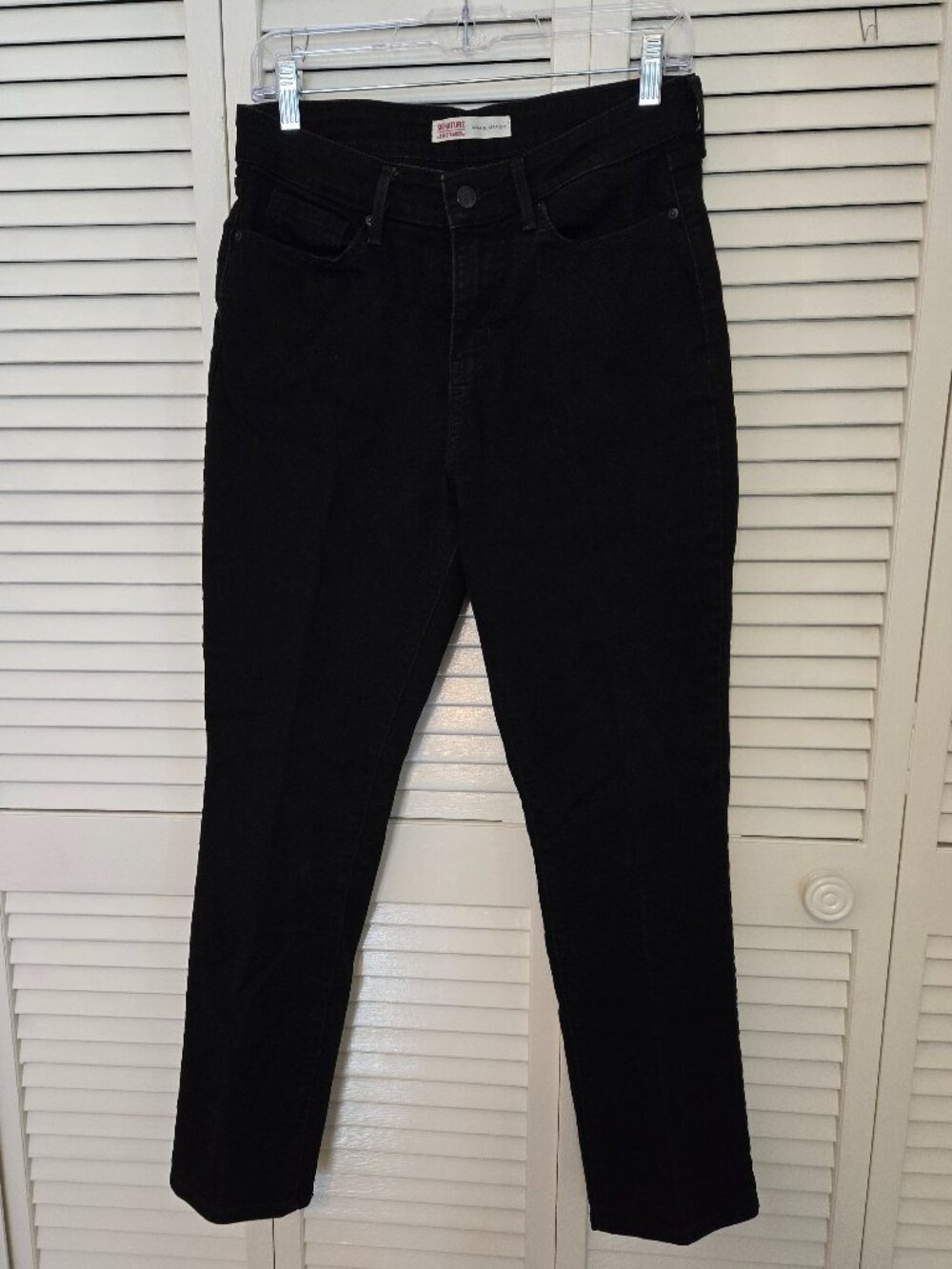 Levi Strauss Black Straight Leg Jeans - Size 6S